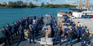 Coast Guard offloads over $141 million in illicit drugs interdicted in Caribbean Sea