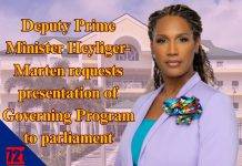 Deputy Prime Minister Heyliger-Marten requests presentation of Governing Program to parliament