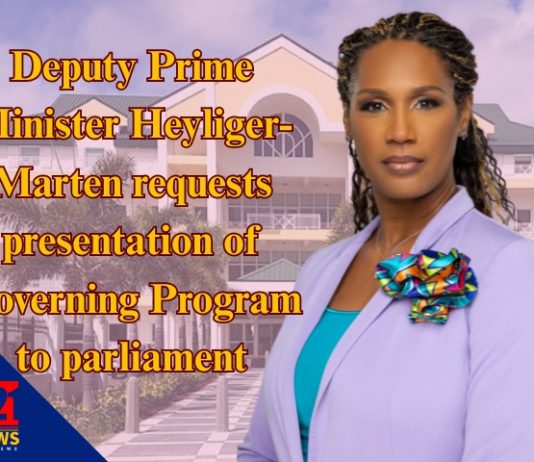 Deputy Prime Minister Heyliger-Marten requests presentation of Governing Program to parliament