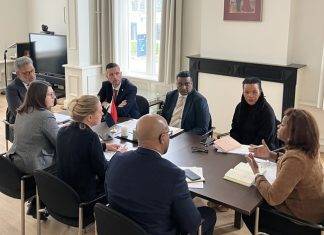 Prime Minister Dr. Luc Mercelina Engages with Minister Plenipotentiary and Cabinet Team in The Hague