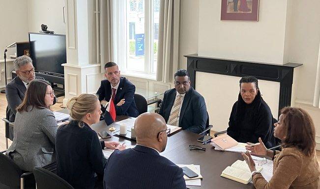 Prime Minister Dr. Luc Mercelina Engages with Minister Plenipotentiary and Cabinet Team in The Hague