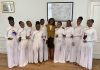 Minister Plenipotentiary Arrindell receives members of the Dance & Arts Dimensions Academy