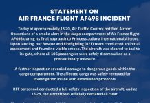 PJIA Official Statement: Incident Involving Air France Flight AF498 at PJIA