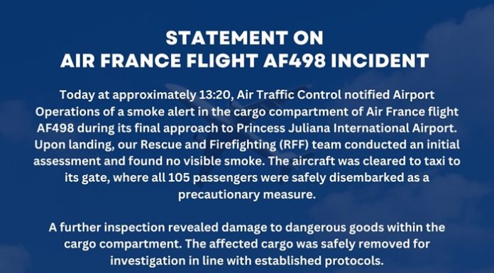 PJIA Official Statement: Incident Involving Air France Flight AF498 at PJIA