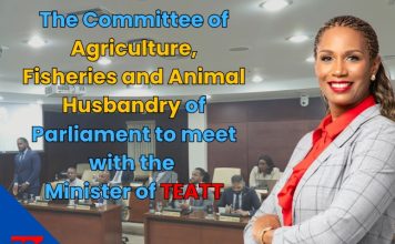 The Committee of Agriculture, Fisheries and Animal Husbandry of Parliament to meet with the Minister of TEATT to continue discussions regarding agriculture on Sint Maarten