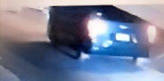 Police is asking the driver of the blue Toyota bus to get in contact with the Traffic Department