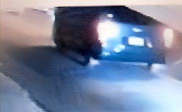 Police is asking the driver of the blue Toyota bus to get in contact with the Traffic Department