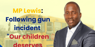 MP Lewis: following gun incident “Our children deserves better”