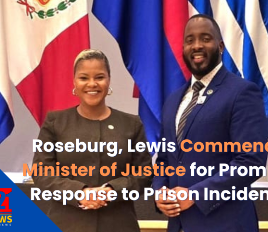 Roseburg, Lewis Commend Minister of Justice for Prompt Response to Prison Incident
