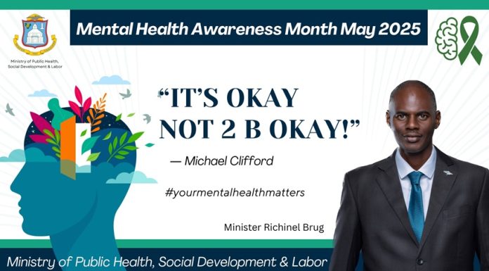 Minister Brug ushers in Mental Health Awareness Month 2025: “It’s OK Not 2 B OK”