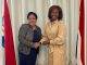 Minister Plenipotentiary Arrindell meets Cuban Ambassador Silva Walker. Topics discussed are health, education, culture, food security, climate change and tourism