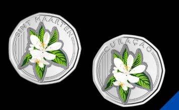 Marking the adoption of the Cg as sole legal tender in Curaçao and Sint Maarten CBCS Issues Special Colored Cg 0.50 Circulation Coin