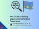 The De Meza Ruling: Legal & Constitutional Boundaries