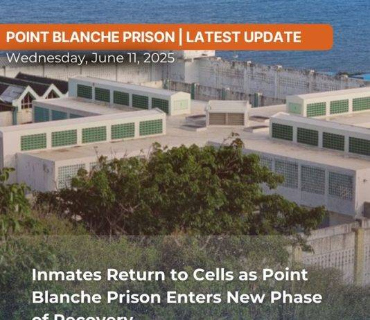 Inmates Return to Cells as Point Blanche Prison Enters New Phase of Recovery