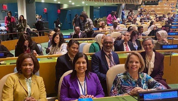 Minister Plenipotentiary Arrindell says 69th Session of the Commission on the Status of Women a Success