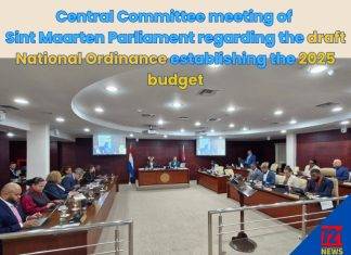 Central Committee meeting of Parliament regarding the draft National Ordinance establishing the 2025 budget of Country Sint Maarten