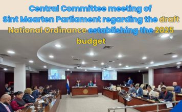 Central Committee meeting of Parliament regarding the draft National Ordinance establishing the 2025 budget of Country Sint Maarten