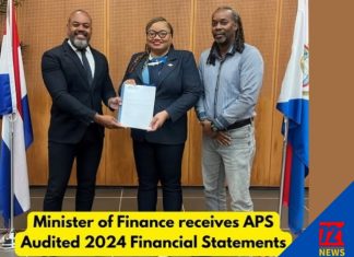 Minister of Finance, Marinka Gumbs, Receives Audited 2024 Annual Report from APS