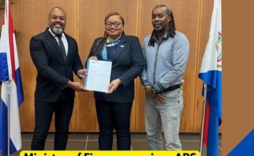 Minister of Finance, Marinka Gumbs, Receives Audited 2024 Annual Report from APS