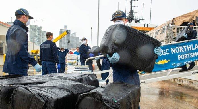 Coast Guard offloads more than $20 million in illicit drugs interdicted in Caribbean Sea