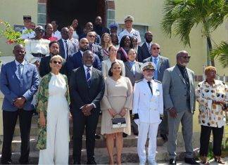 MP Sarah Wescot-Williams, attended the Bastille Day
