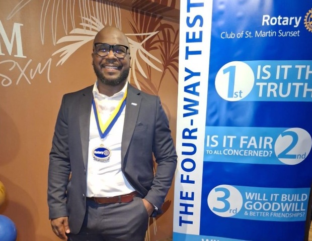 Rotary Club of St. Martin Sunset’s 2025-2026 President Alex Pierre