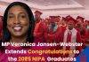 Member of Parliament Veronica Jansen-Webster Extends Congratulations to NIPA Graduates