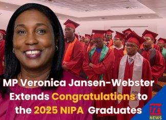 Member of Parliament Veronica Jansen-Webster Extends Congratulations to NIPA Graduates