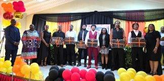 Six Statian Construction Job Programme Candidates and Two Policy Support Workers Celebrate Graduation at Community Centre