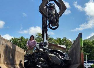 KPSM Crushes Over 65 Impounded Scooters in Police Yard Cleanup