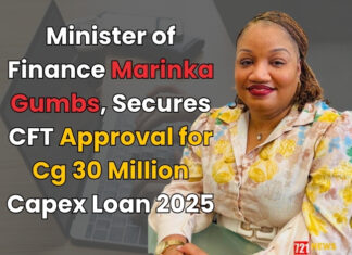 Minister of Finance, Honorable Marinka Gumbs, Secures CFT Approval for Cg 30 Million Capex Loan 2025