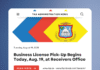 Business License Pick-Up Begins Tuesday, Aug. 19, at Receivers Office