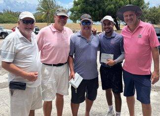 Chris Marshall, Trip Gage, Vivic Sabnani win the three person scramble