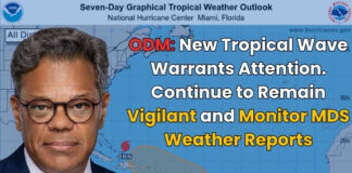 ODM: New Tropical Wave Warrants Attention. Continue to Remain Vigilant and Monitor MDS Weather Reports