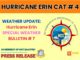 SPECIAL WEATHER BULLETIN # 7 — Hurricane Erin Strengthened to Category 4