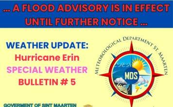 SPECIAL WEATHER BULLETIN # 5: … A FLOOD ADVISORY IS IN EFFECT UNTIL FURTHER NOTICE …