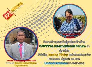 Bonaire participates in the COPPPAL International Forum in Aruba while James Finies advocates for human rights at the United Nations in Geneva
