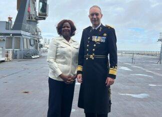 Minister Plenipotentiary Arrindell attends Ceremonial Change of Command at Den Helder Naval Forces Base