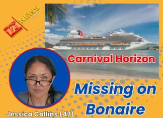 Kuerpo Polisial Hulanda Karibense ta pidi buskeda di turista di e Barku krusero Carnival Horizon