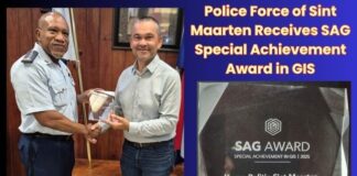Police Force of Sint Maarten Receives SAG Special Achievement Award in GIS