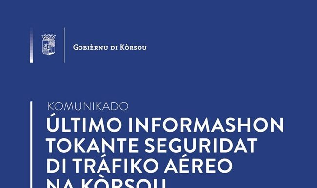 Último informashon tokante seguridat di tráfiko aéreo na Kòrsou