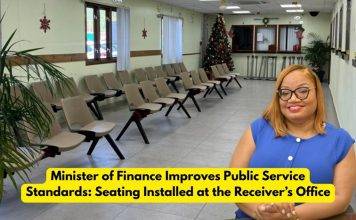 Minister of Finance Improves Public Service Standards: Seating Installed at the Receiver’s Office