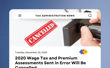 2020 Wage Tax and Premium Assessments Sent in Error Will Be Cancelled