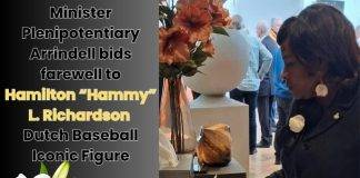 Minister Plenipotentiary Arrindell bids farewell to Hamilton “Hammy” L. Richardson Dutch Baseball Iconic Figure