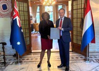 Minister Plenipotentiary Arrindell pays Courtesy Visit to Australian Ambassador