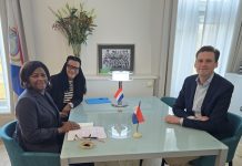 Professor of Kingdom Relations Veenendaal meets with Minister Arrindell