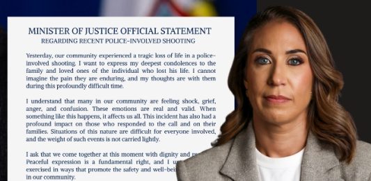 Minister of Justice Official Statement Regarding Police-Involved Shooting