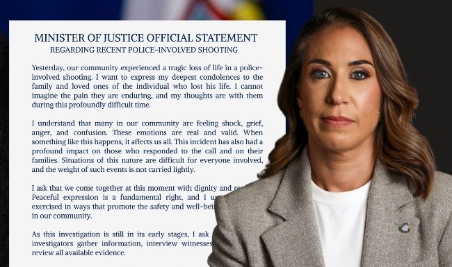 Minister of Justice Official Statement Regarding Police-Involved Shooting