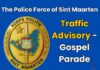 Police Force of Sint Maarten: Traffic Advisory- Gospel Parade