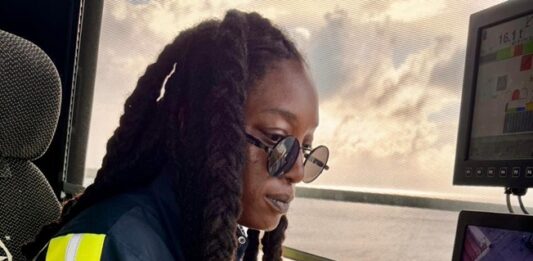 Maduro becomes First Female Crane Operator at Dr. A.C. Wathey Cruise & Cargo Facility